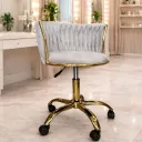 SILLA ROSE TELA VELVET GRIS