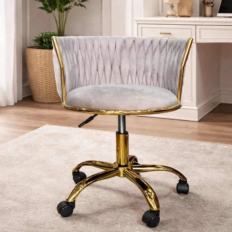 SILLA ROSE TELA VELVET GRIS