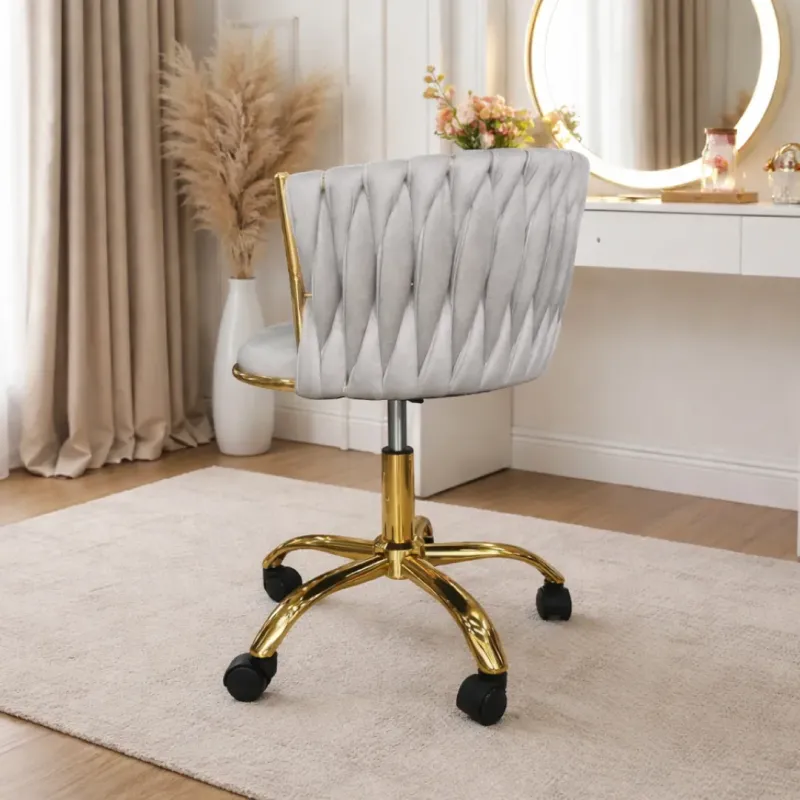 SILLA ROSE TELA VELVET GRIS