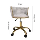 SILLA ROSE TELA VELVET GRIS