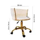 SILLA ROSE TELA  VELVET BLANCO PERLADO