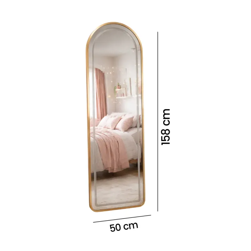 ESPEJO OVALADO VICKY 158CM LUZ LED