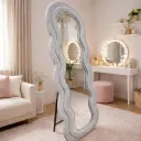 ESPEJO BELEN 170CM TAPIZ GRIS LUZ LED