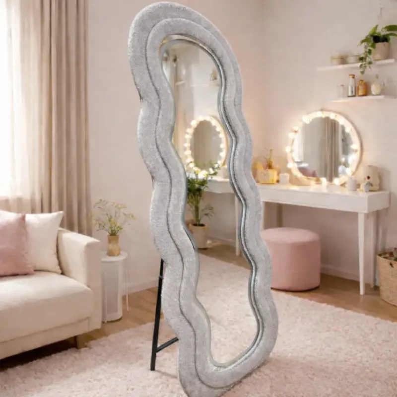 ESPEJO BELEN 170CM TAPIZ GRIS LUZ LED