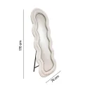 ESPEJO BELEN 170CM TAPIZ BLANCO LUZ LED