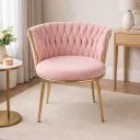 SILLA ESTEFANO TELA VELVET PINK