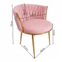 SILLA ESTEFANO TELA VELVET PINK