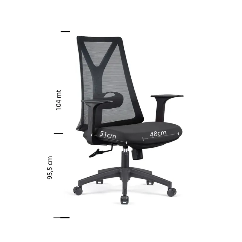 SILLA OFICINA YARED COLOR NEGRA