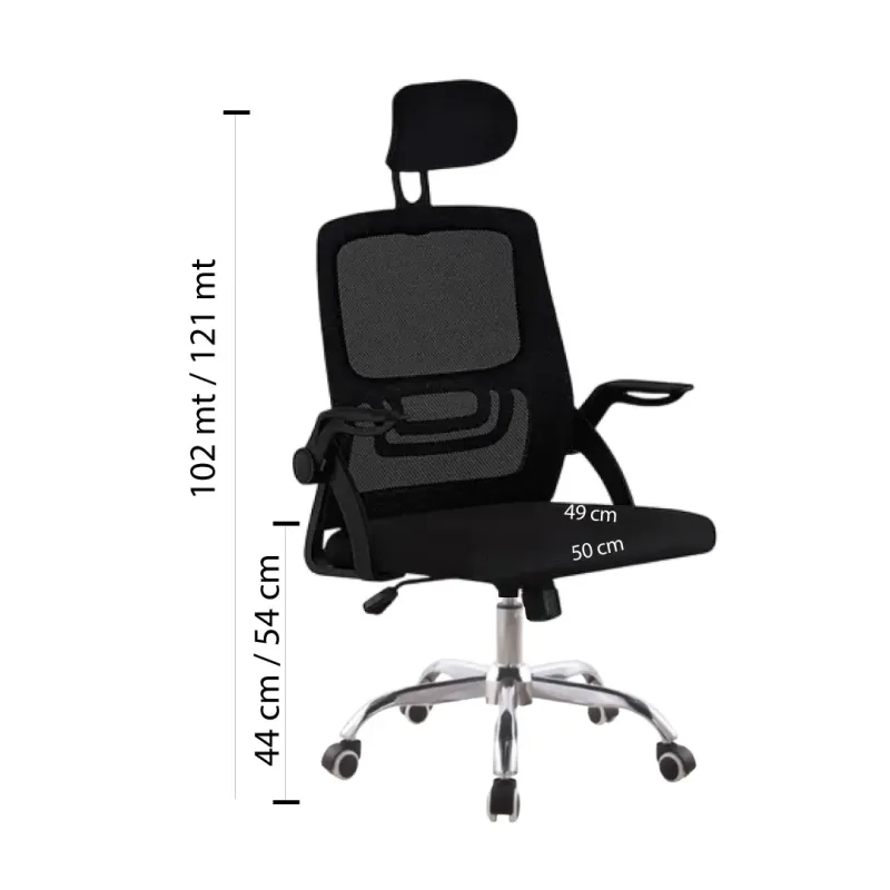 SILLA OFICINA ALFA PRO COLOR NEGRO