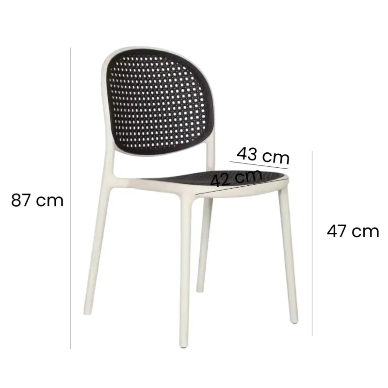 SILLA VISITA FLOYD CUERPO BLANCO