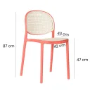 SILLA VISITA FLOYD CUERPO ROSADO