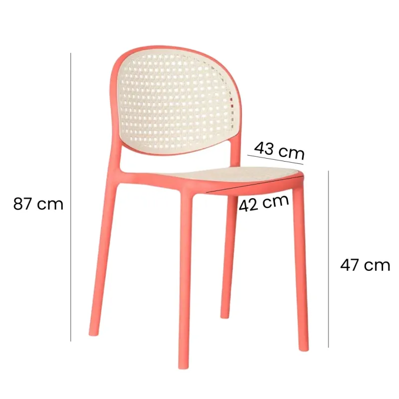 SILLA VISITA FLOYD CUERPO ROSADO