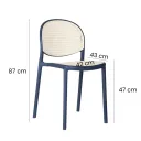 SILLA VISITA FLOYD CUERPO AZUL