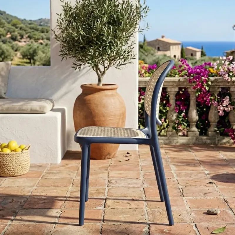 SILLA VISITA FLOYD CUERPO AZUL