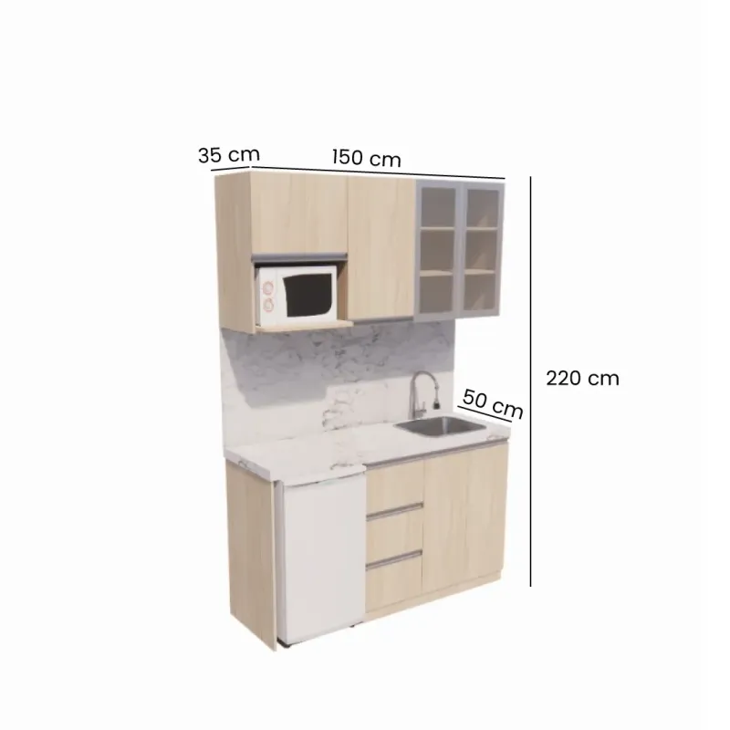 MUEBLE CAFETERIA FABIO 150CM MADERA