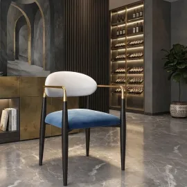 SILLA AITANA AZUL CON BLANCO