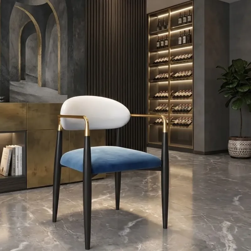 SILLA AITANA AZUL CON BLANCO