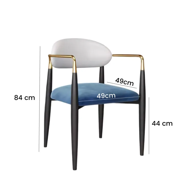 SILLA AITANA AZUL CON BLANCO