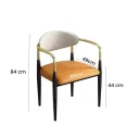 SILLA AITANA NARANJA CON BLANCO