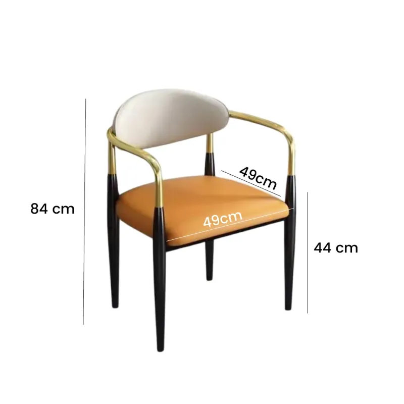 SILLA AITANA NARANJA CON BLANCO