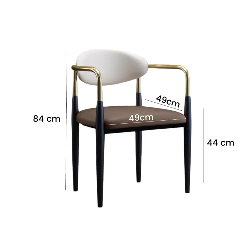 SILLA AITANA CAFE CON BLANCO