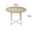 MESA REUNION REDONDA SAHARA 90CM