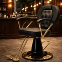 SILLA PELUQUERO VIENA COLOR NEGRO