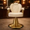 SILLA PELUQUERO VIENA COLOR BEIGE