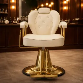 SILLA PELUQUERO VIENA COLOR BEIGE