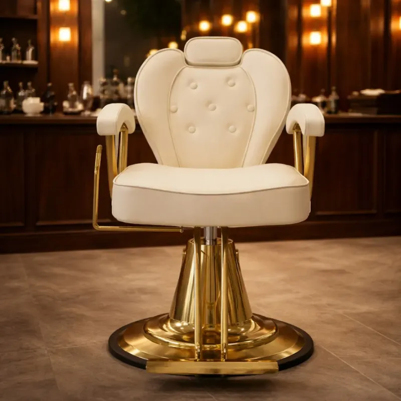 SILLA PELUQUERO VIENA COLOR BEIGE
