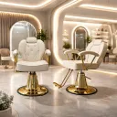 SILLA PELUQUERO VIENA COLOR BEIGE