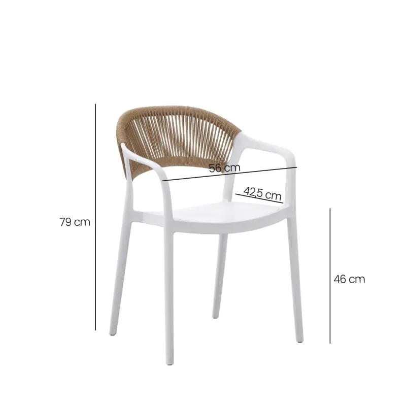 SILLA FIJA YULIET COLOR BLANCA
