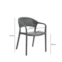 SILLA FIJA YULIET COLOR  GRIS