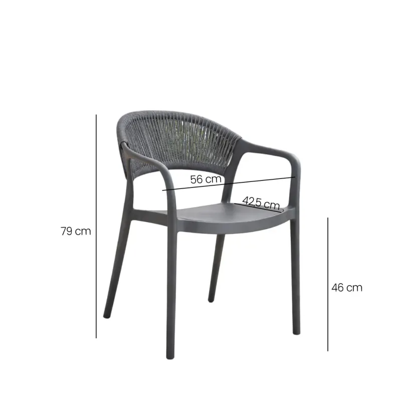 SILLA FIJA YULIET COLOR  GRIS