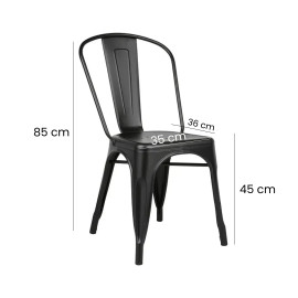SILLA VISITA TOLIX COLOR NEGRO