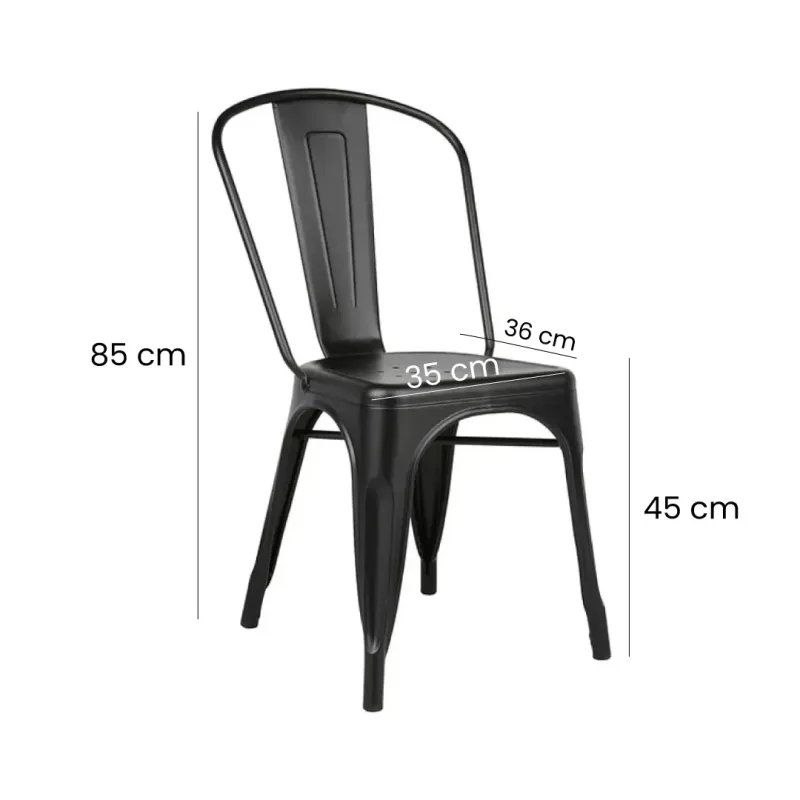 SILLA VISITA TOLIX COLOR NEGRO