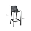 SILLA BAR JOSELYN COLOR NEGRA