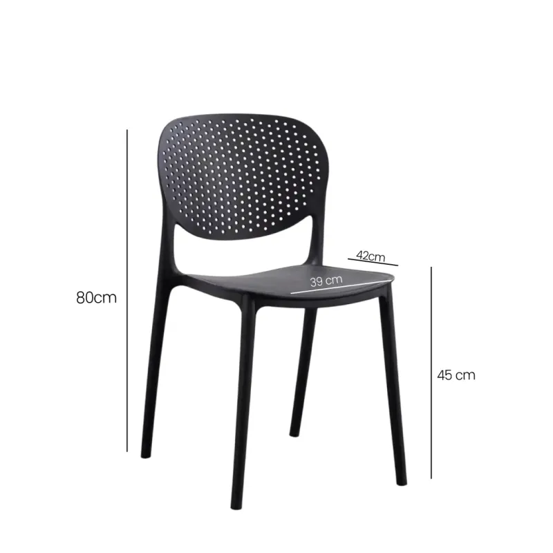 SILLA VISITA DASHA COLOR NEGRA