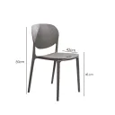 SILLA FIJA DASHA COLOR GRIS