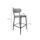 SILLA BAR JENNY COLOR GRIS