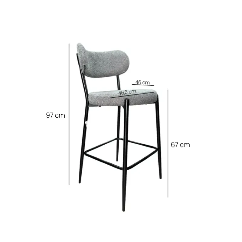 SILLA BAR JENNY COLOR GRIS