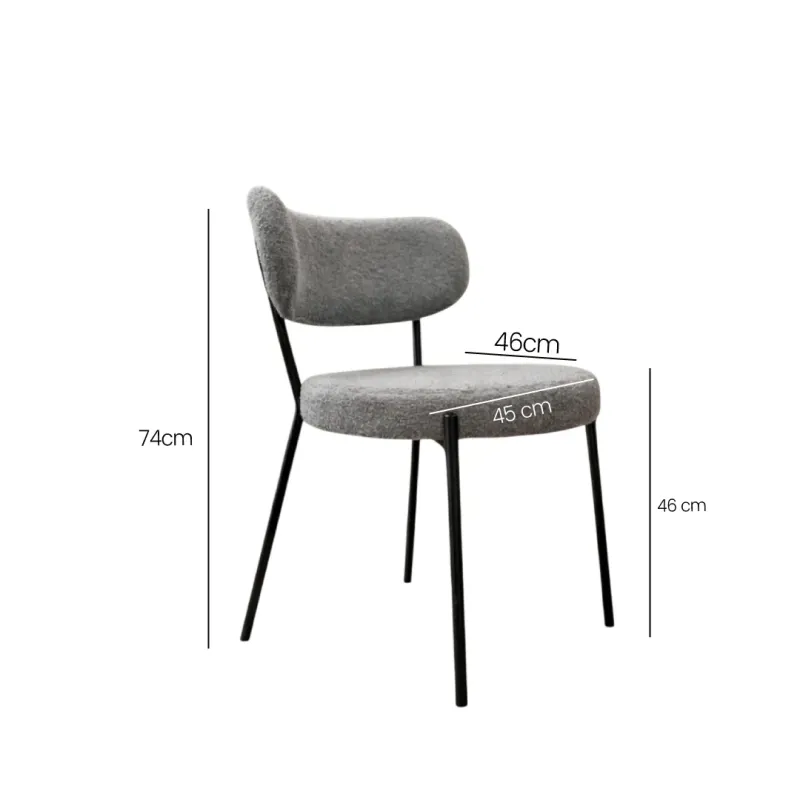 SILLA FIJA JENNY COLOR GRIS
