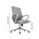 SILLA OFICINA KEB COLOR GRIS
