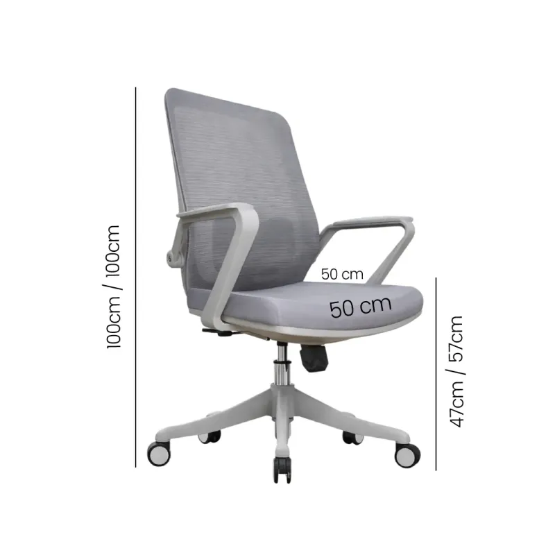 SILLA OFICINA KEB COLOR GRIS