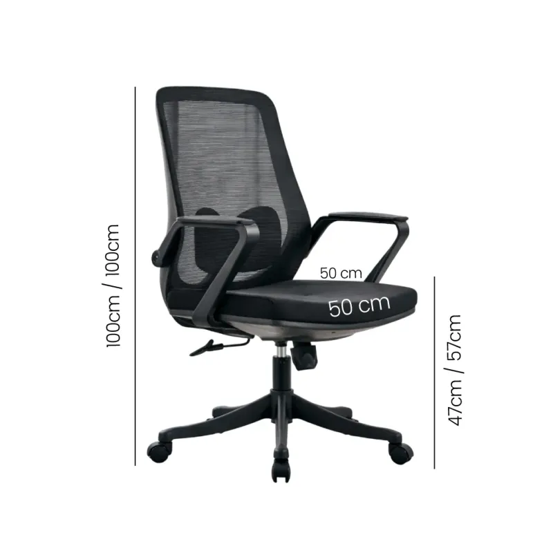 SILLA OFICINA KEB COLOR NEGRO