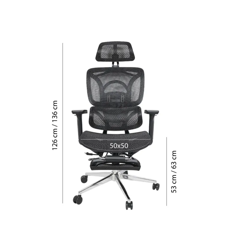 SILLA OFICINA MOISES COLOR NEGRO