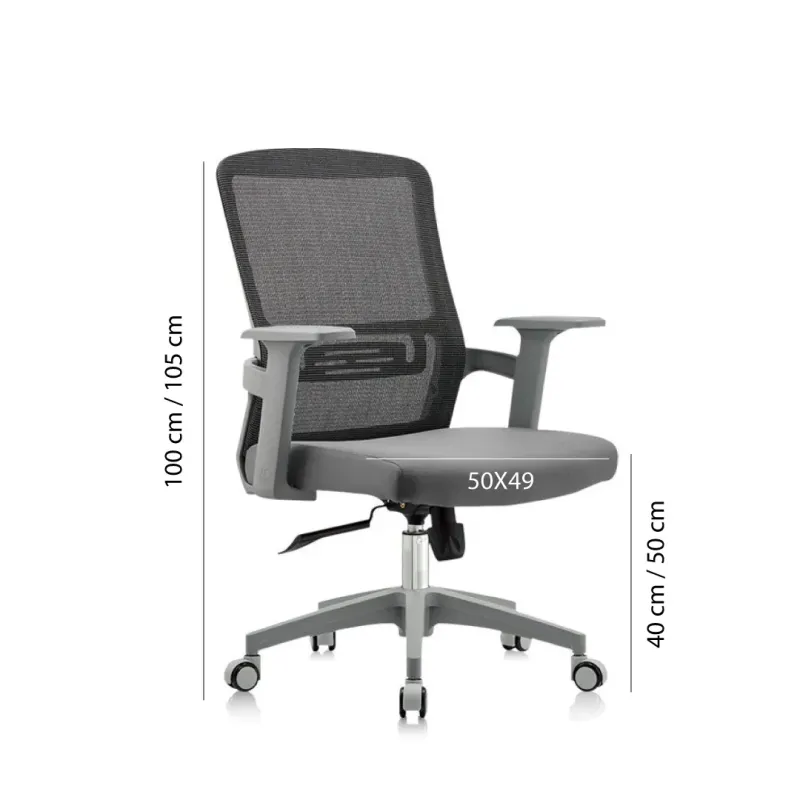 SILLA OFICINA DAHIAN COLOR GRIS