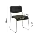 SILLA VISITA MUHA COLOR NEGRO