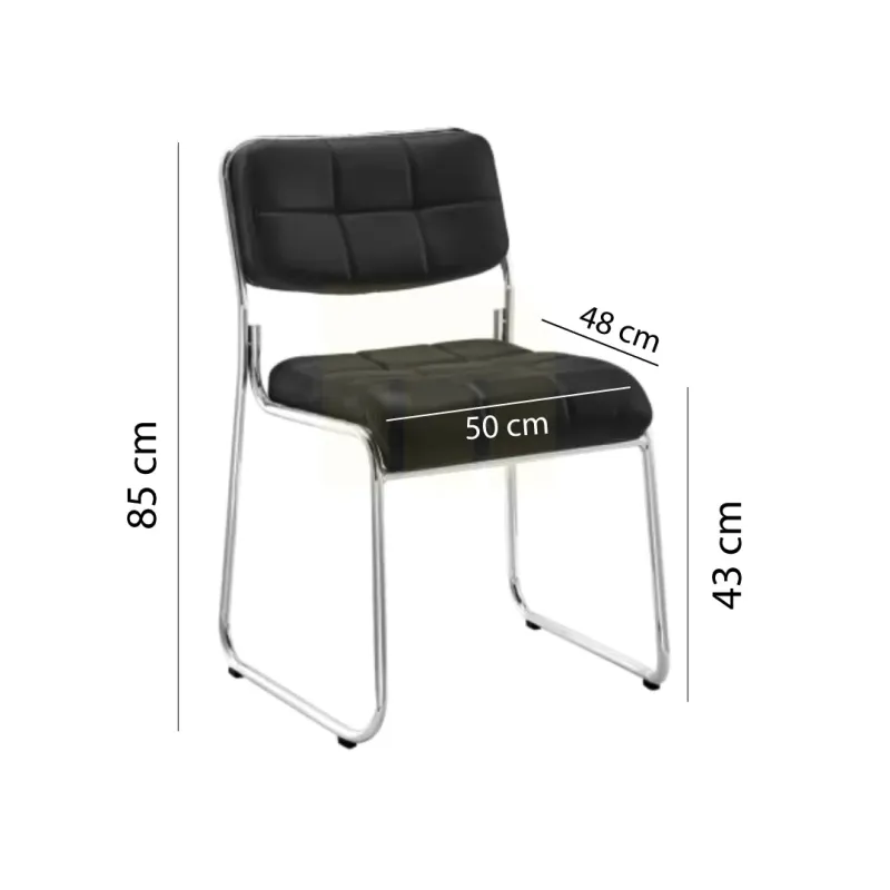 SILLA VISITA MUHA COLOR NEGRO