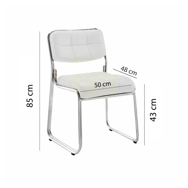 SILLA VISITA MUHA COLOR BLANCA